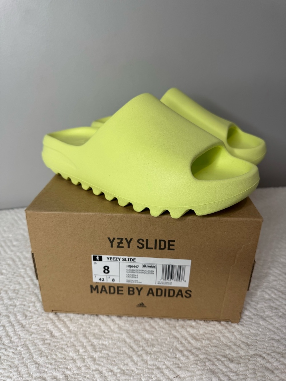 Yeezy Slide Kids Neon Yellow Foam Slip-On